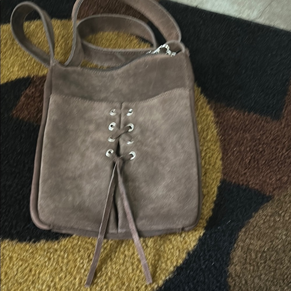 American Eagle Outfitters brown Suede Crossbody Bag